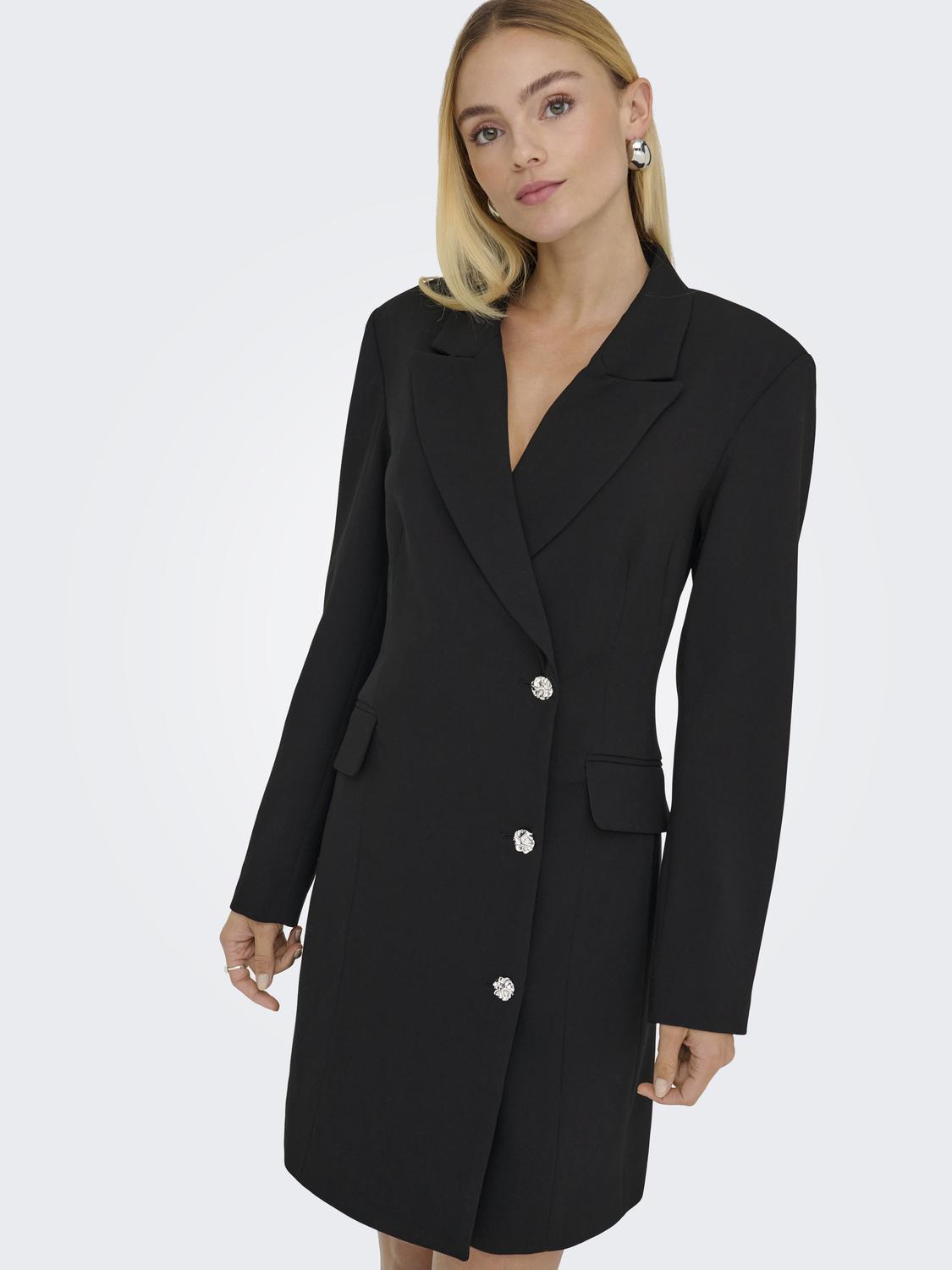 Jdyjanet L/s Blazer Dress Tlr Svart