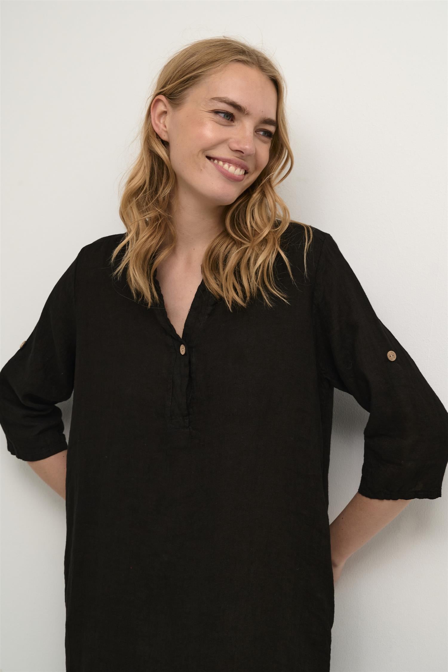 CRBellis Caftan Dress Pitch Black