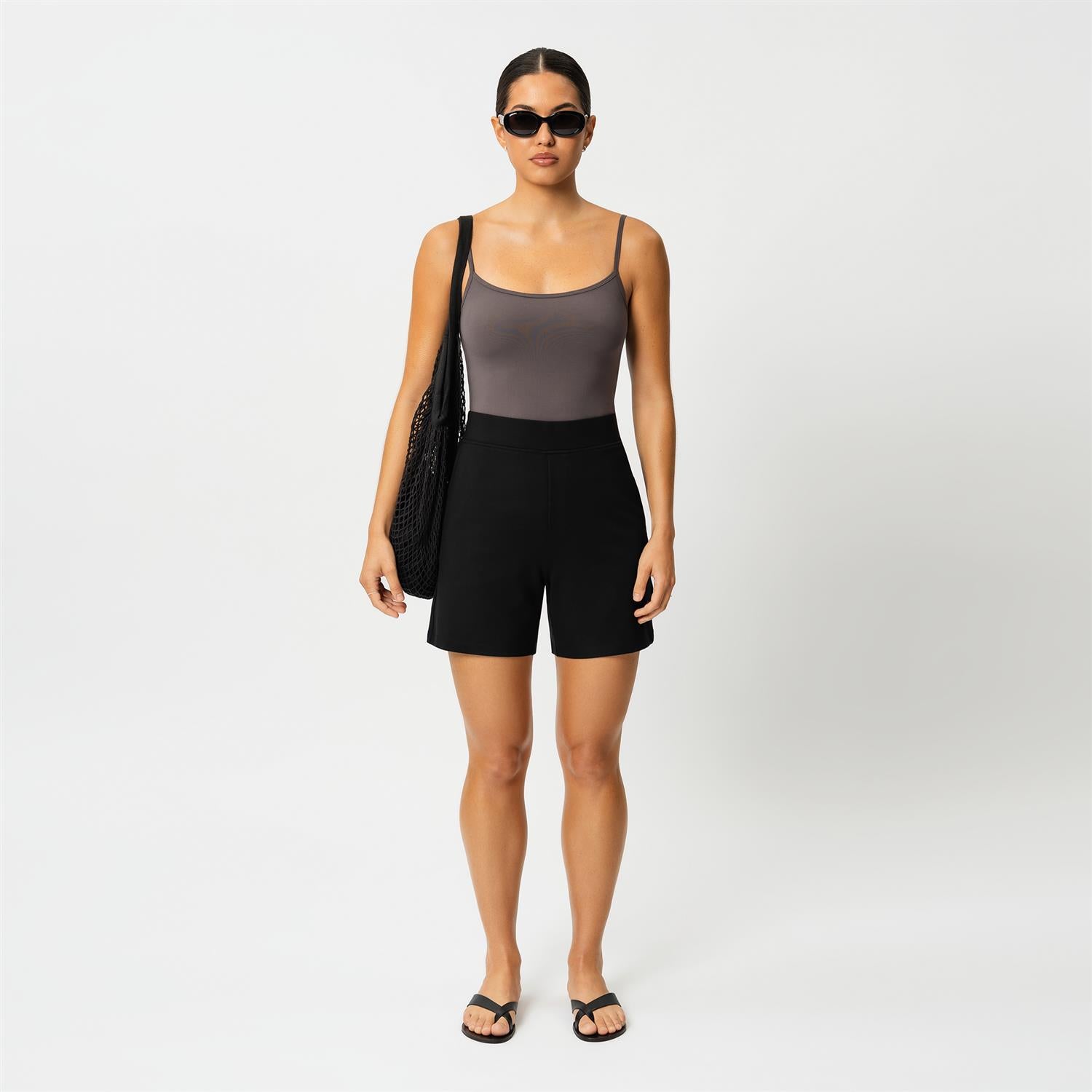 Light Ponte Shorts Svart