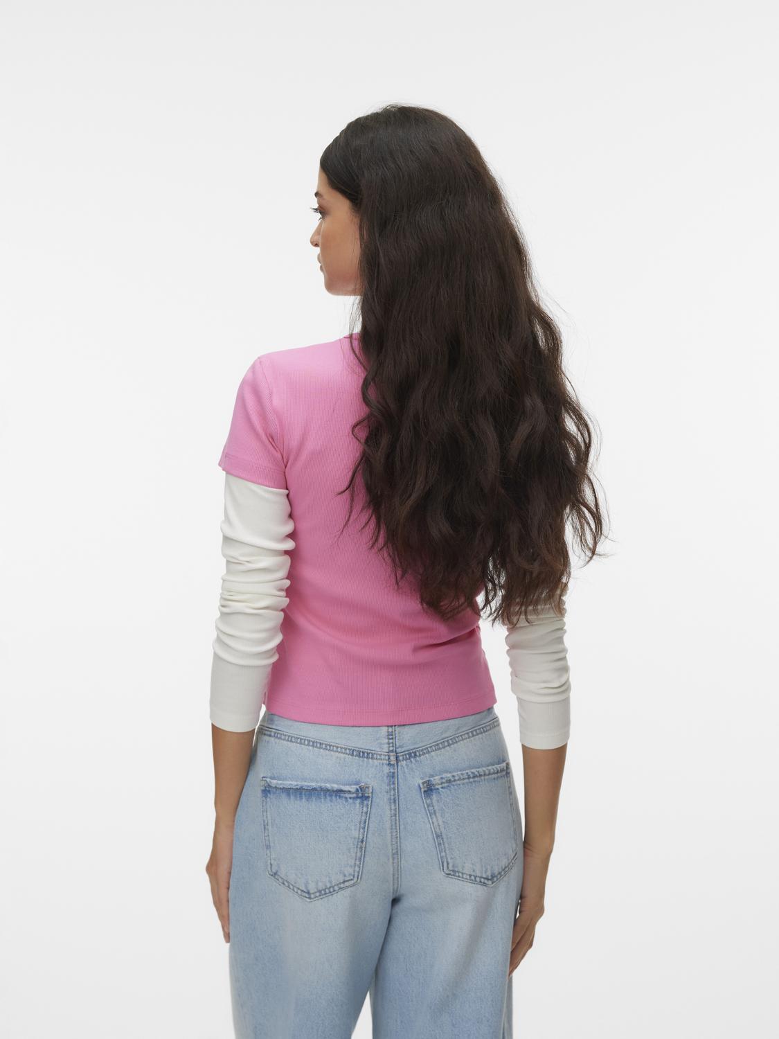 Vmchloe Ss Short Top Jrs Noos Rosa
