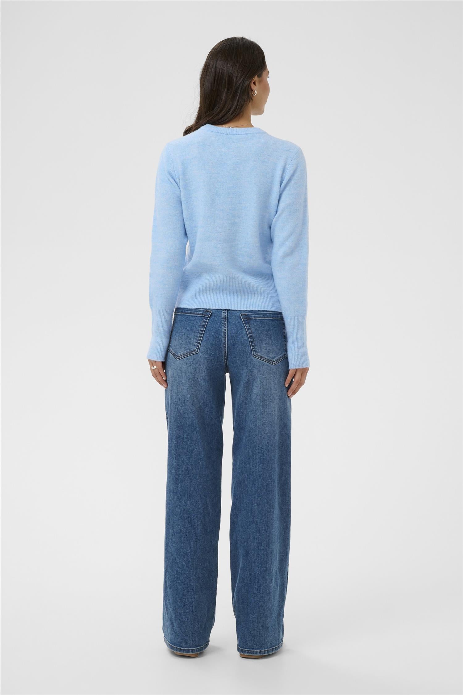 Kaniel Crew Neck Pullover Blå