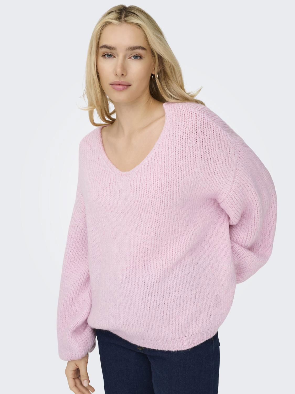 Jdydinea L/s Reversible Pullov. Knt Noos Rosa