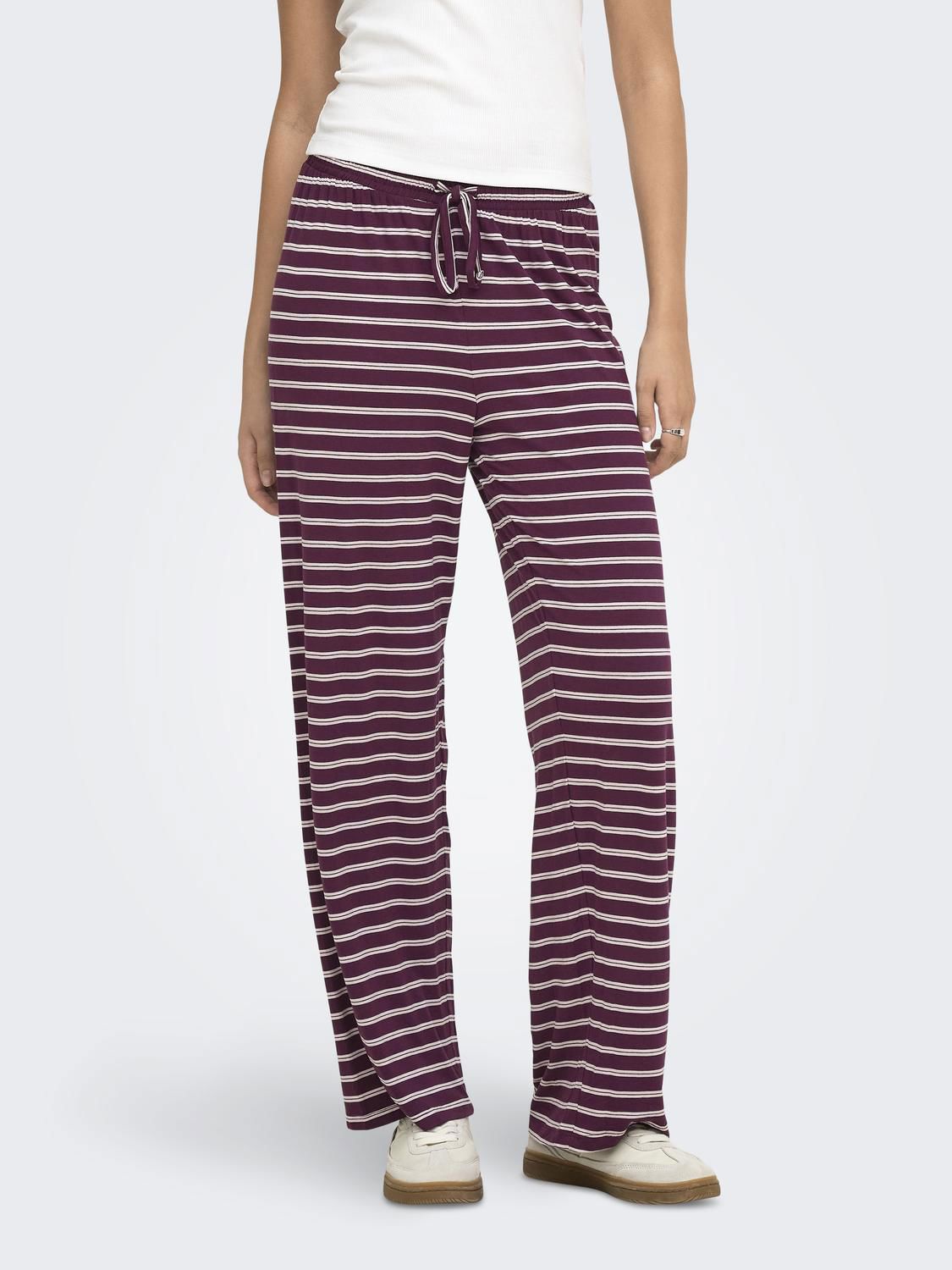 Onlnina Long Aop Pants Jrs Burgunder