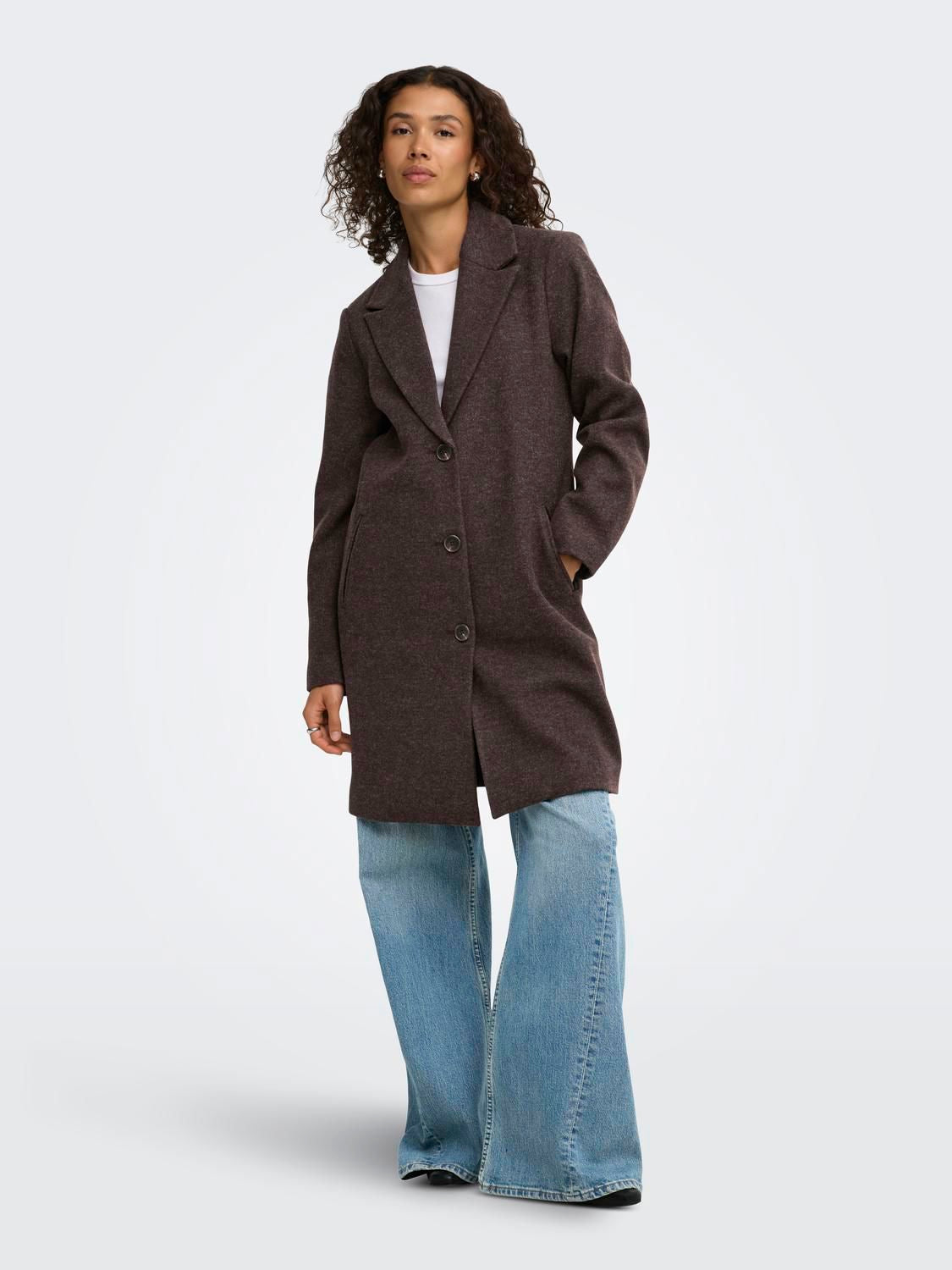 Jdyecho Coat Otw Noos Brun