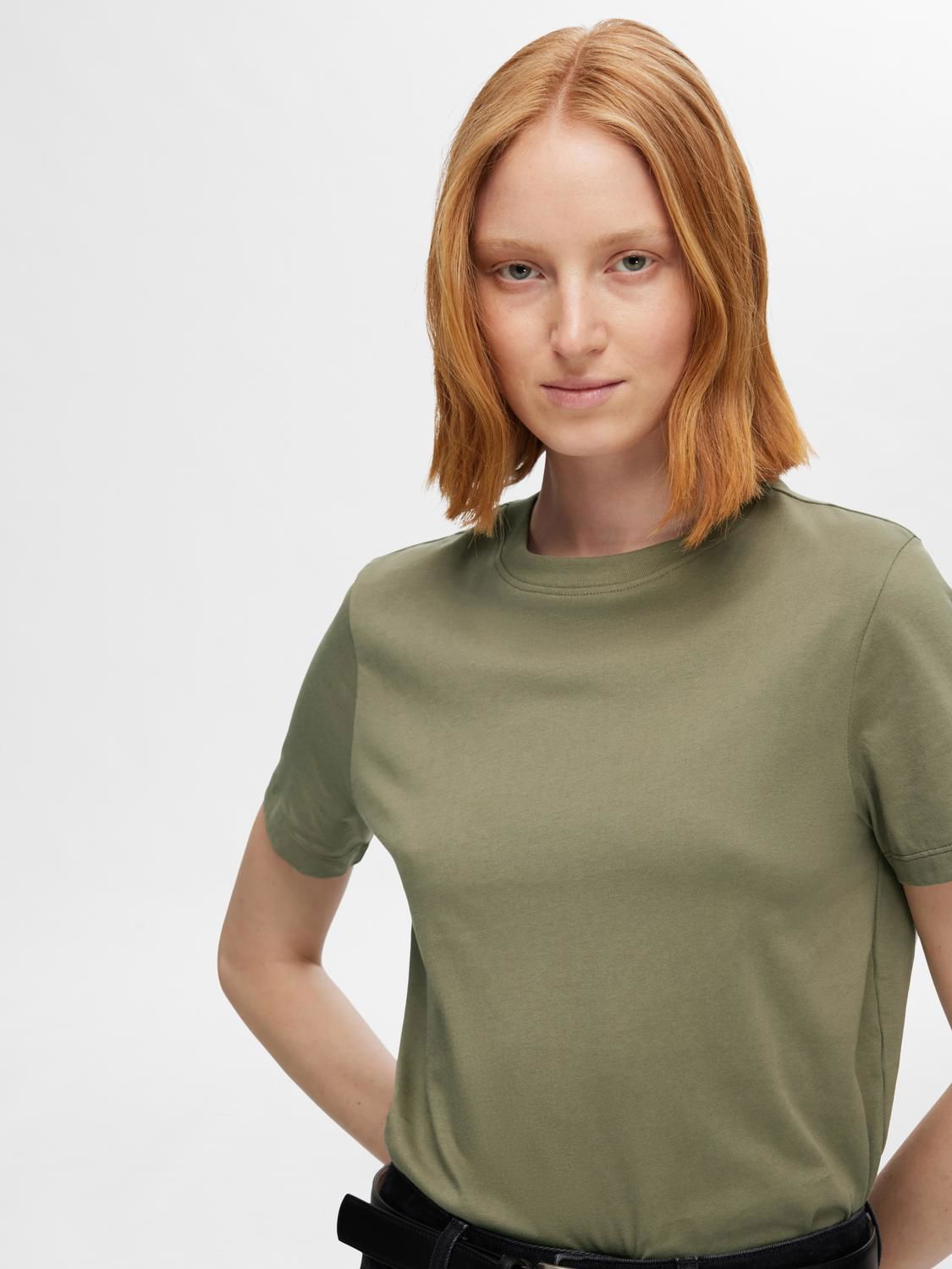 Slwmyessential Ss O-Neck Tee Noos Grønn