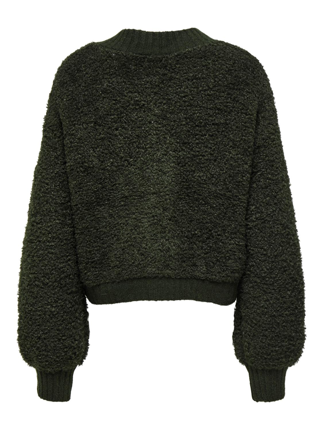 Jdyeira Life L/s Oneck Cardigan Knt Noos Mørkegrønn