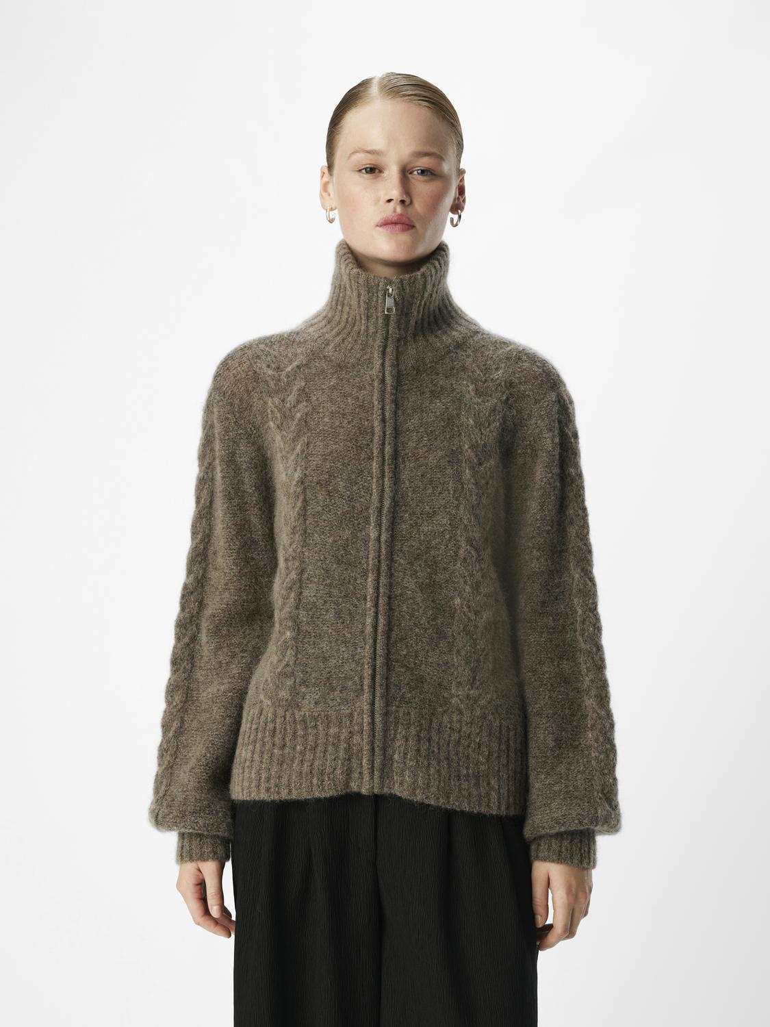 Objnete Lo Knit Cardigan Noos Brun