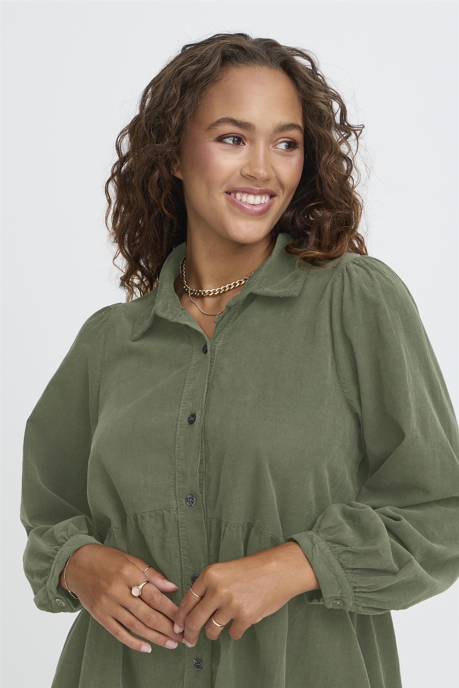 Sbladycord Dress Grønn