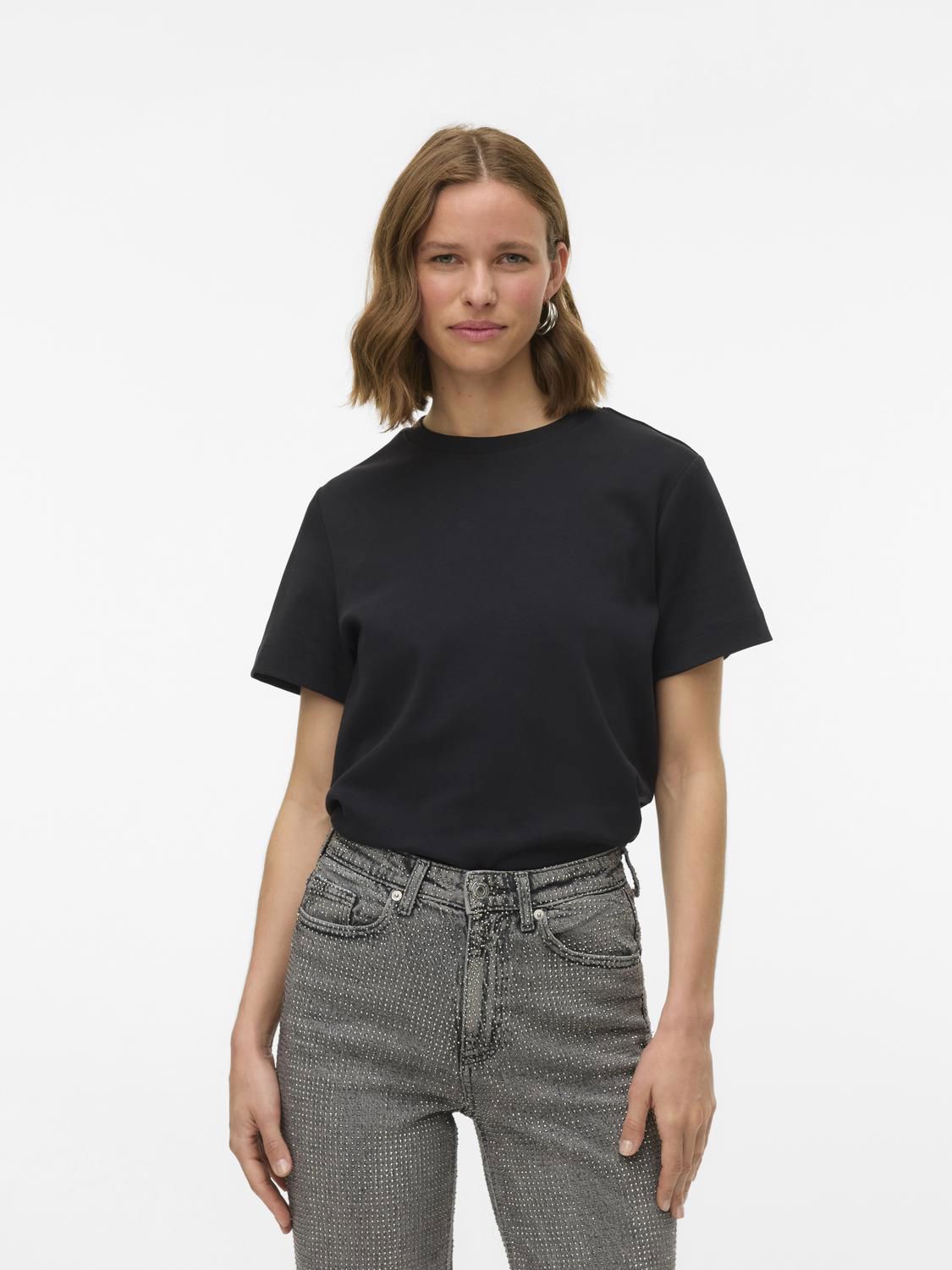 Awnaima Ss O-Neck T-Shirt Noos Sort