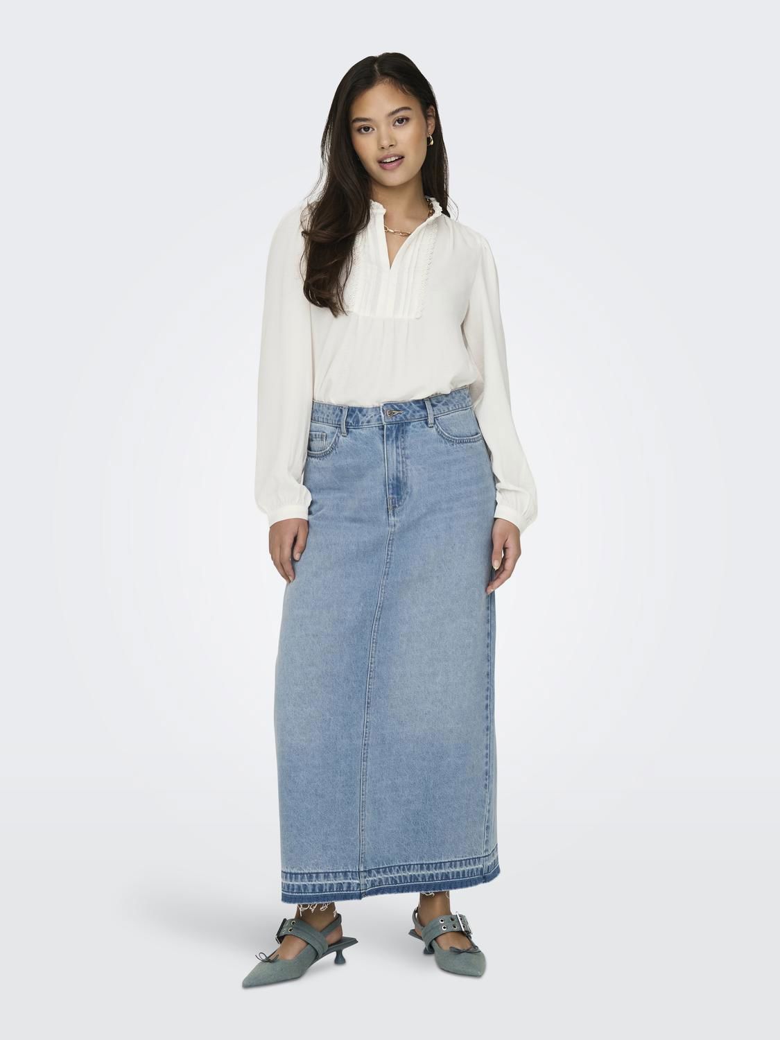 Jdyrachel Life L/s Pintuck Top Wvn Noos Hvit