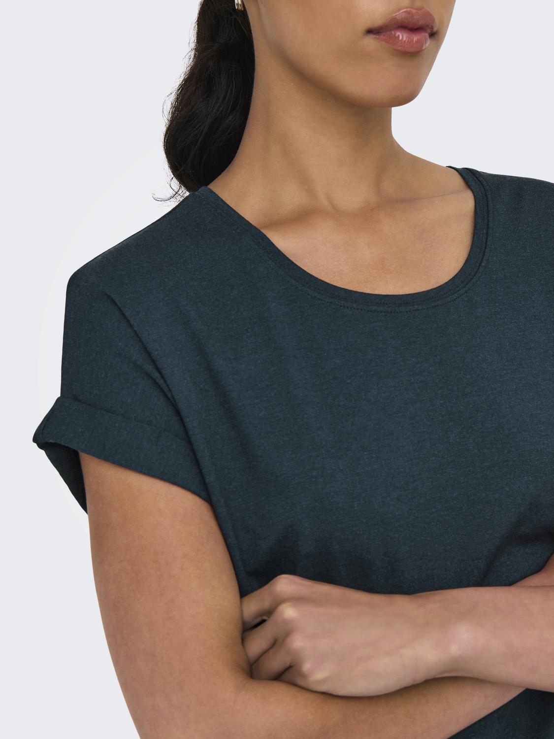 ONLMOSTER S/S O-NECK TOP NOOS JRS Mørketurkis