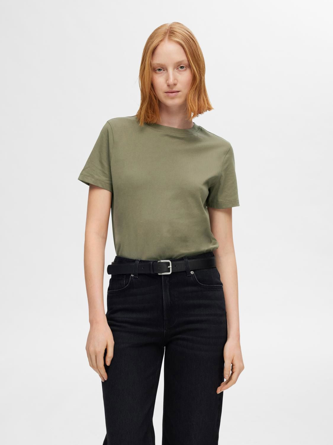 Slwmyessential Ss O-Neck Tee Noos Grønn