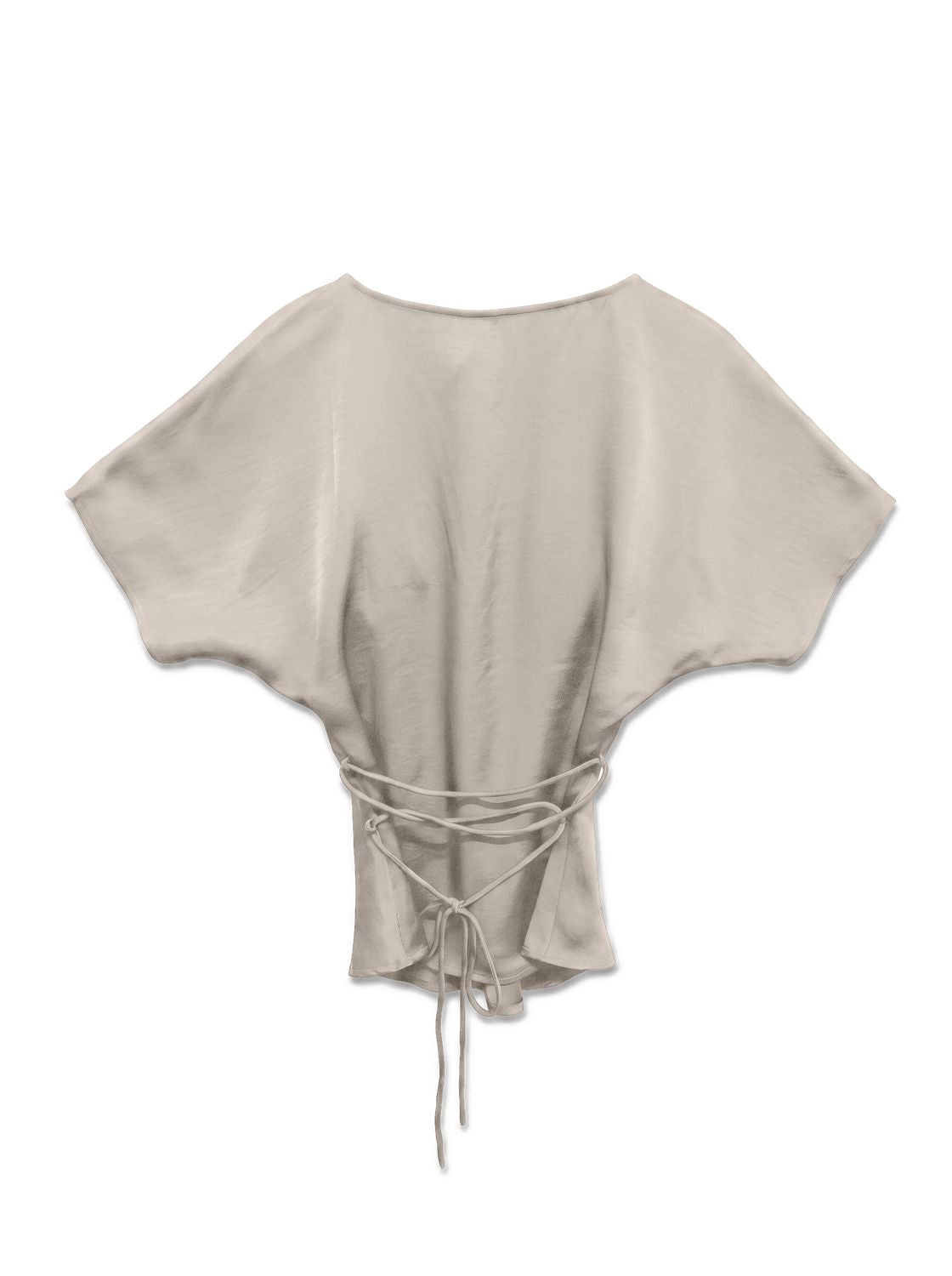 Vmmiro Ss Waist Tie Top Wvn Ret Beige