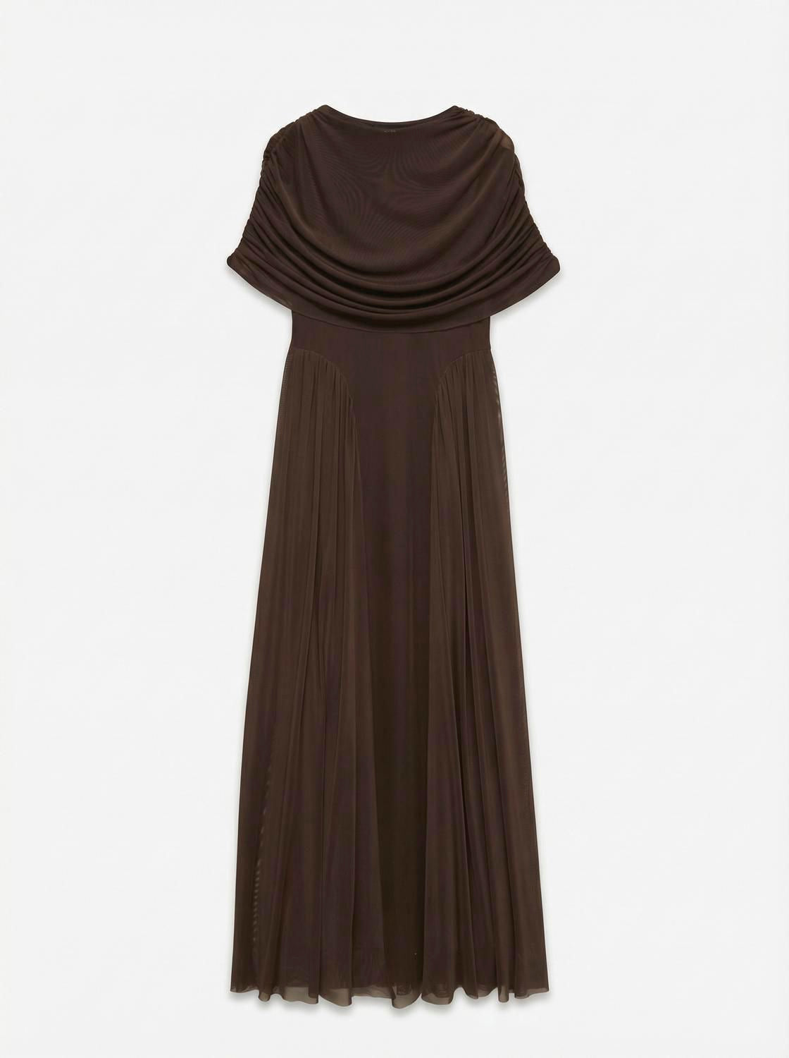 Vmrosetta 2/4 Cape Detail Dress Jrs Exp Brun