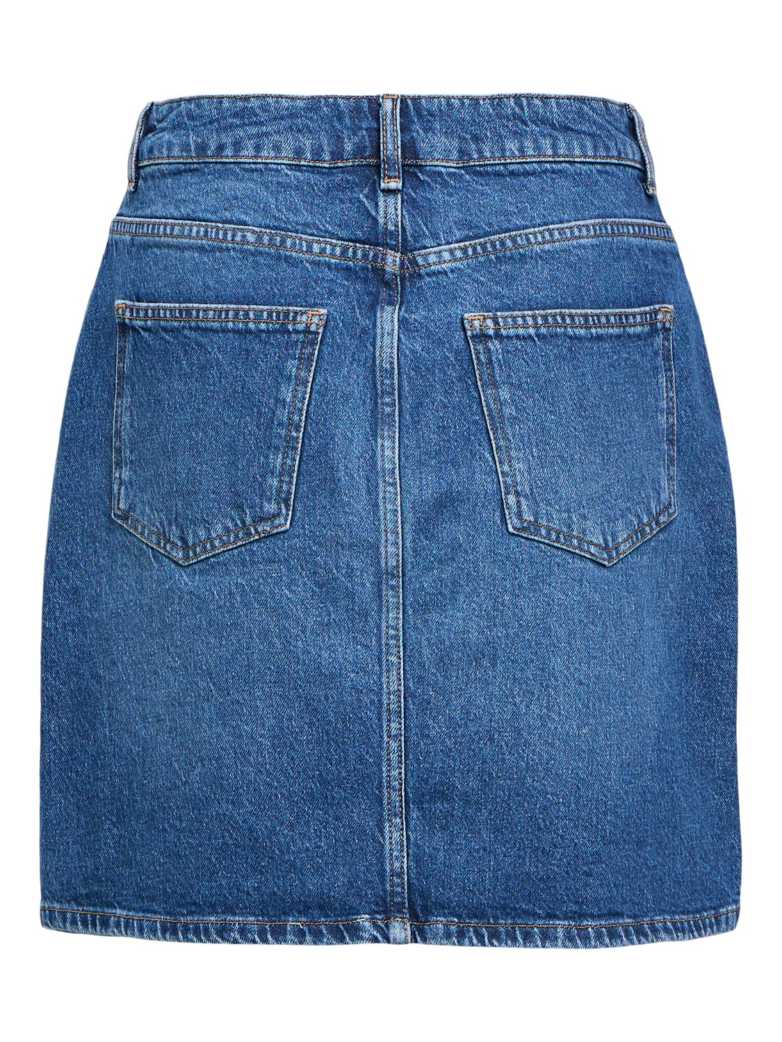 OBJELLEN HW SHORT DENIM SKIRT NOOS Mellomblå