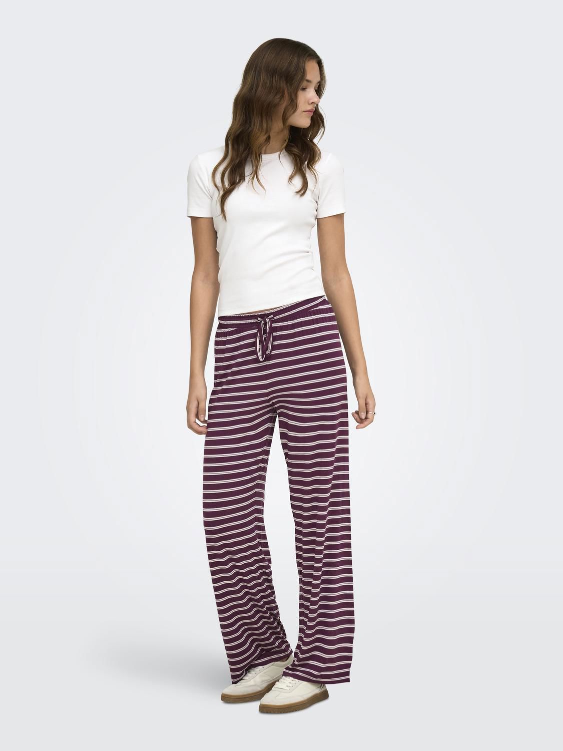 Onlnina Long Aop Pants Jrs Burgunder