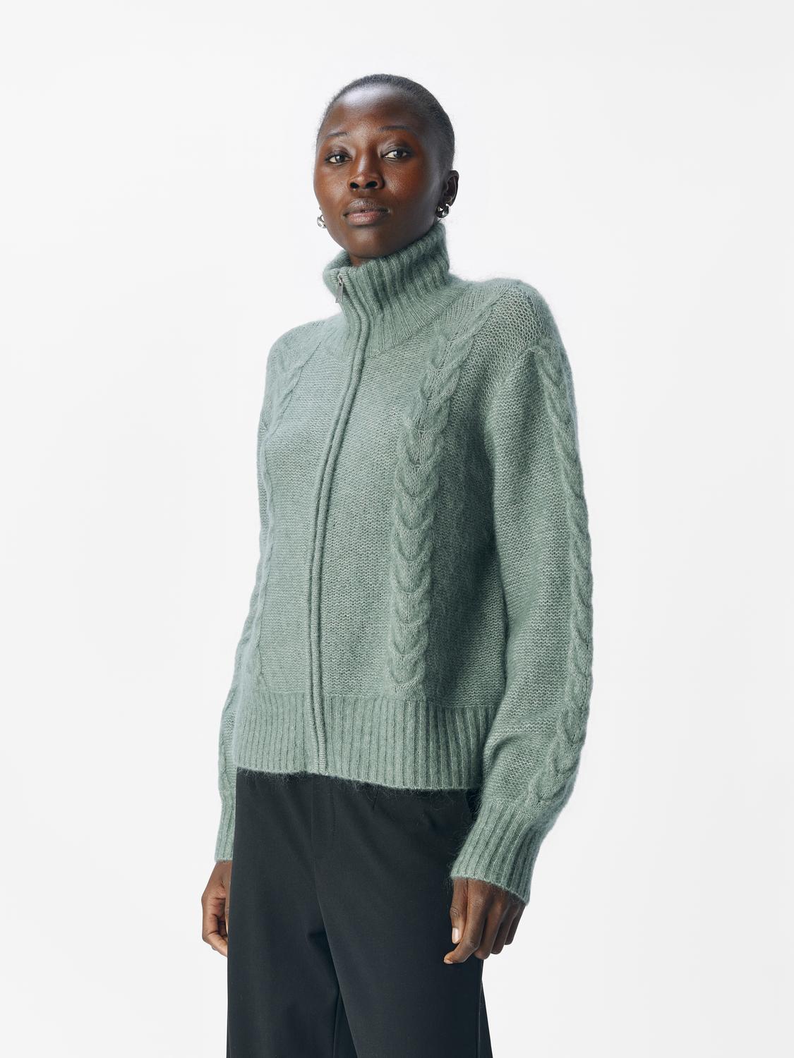 Objnete Lo Knit Cardigan Noos Mellomgrønn