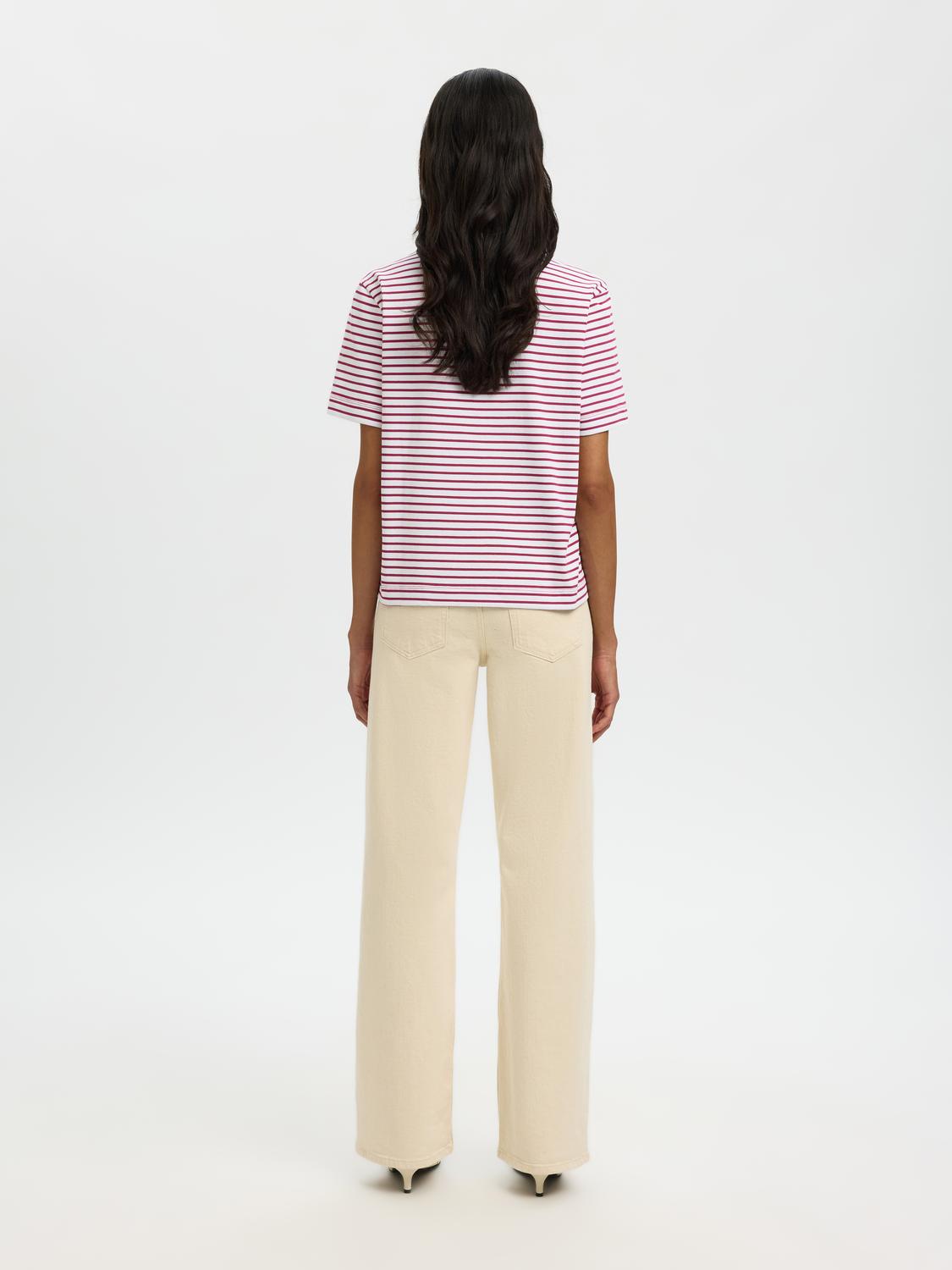 Slwessential Ss Striped Boxy Tee Noos