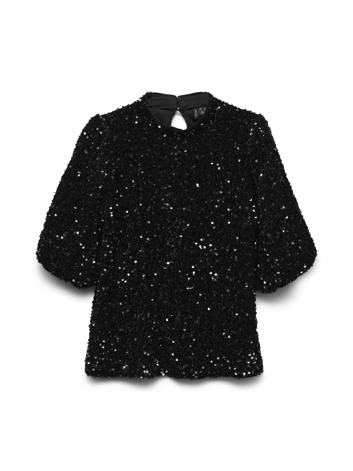 Vmbella 2/4 Highneck Sq Top Jrs Sort