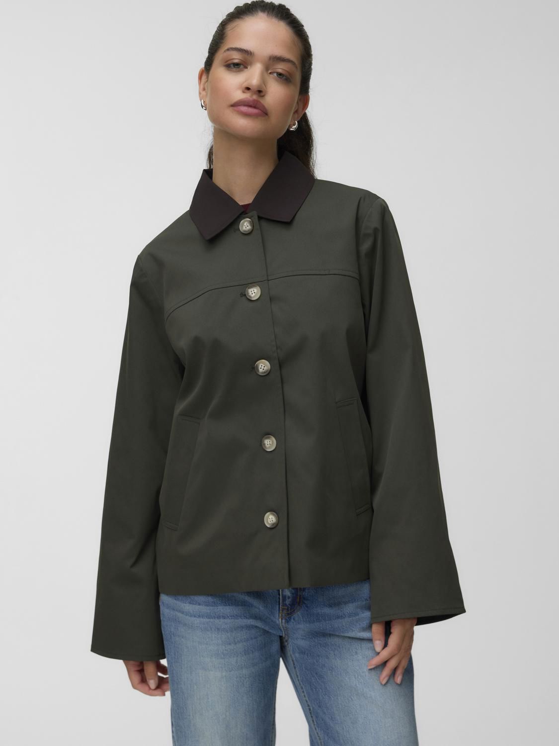 Vmchelseapoppy Short Jacket Noos Grønn
