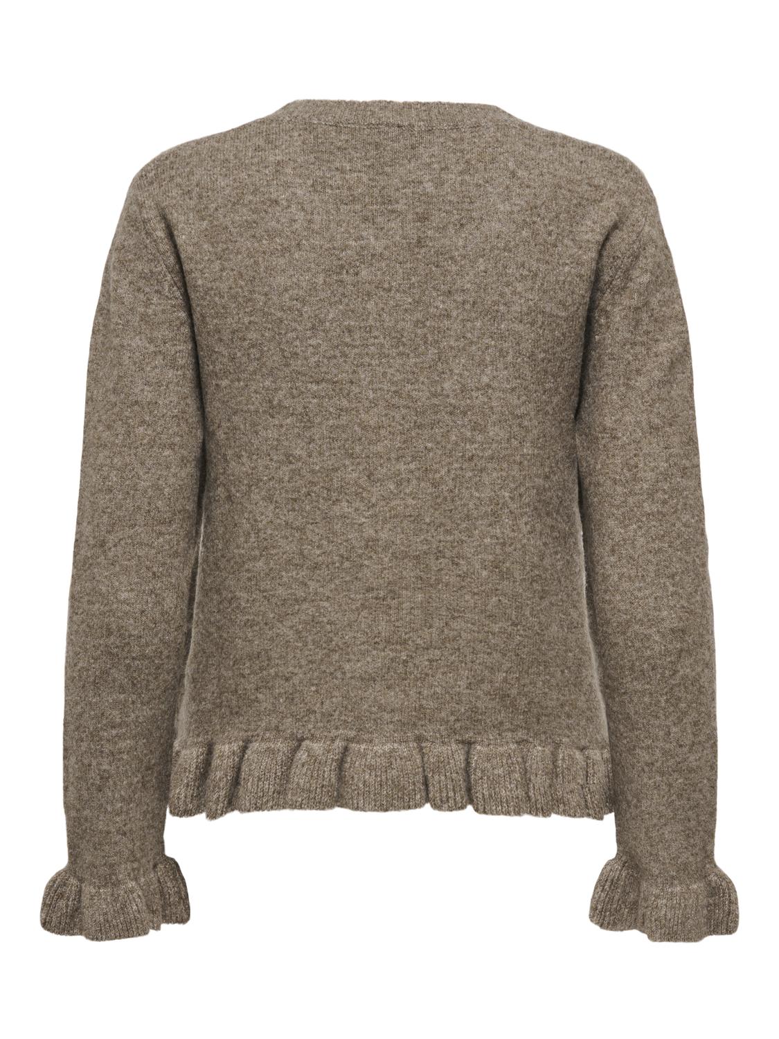 Onlrima Life Ls Fril Butto Cardi Cs Knt Mellomgrå