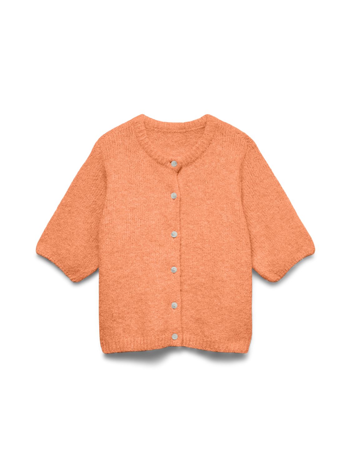 Vmkara 2/4 O-Neck Button Cardigan Exp Oransje
