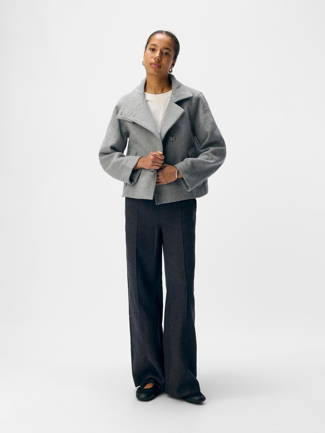 Objriki Re Short Jacket Noos Mellomgrå