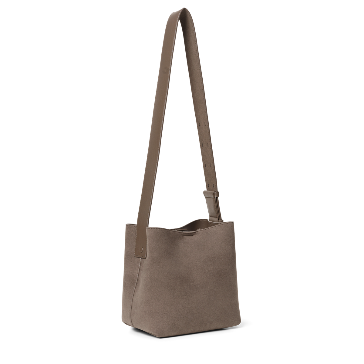 Day Imitation Suede Shoulder Brun