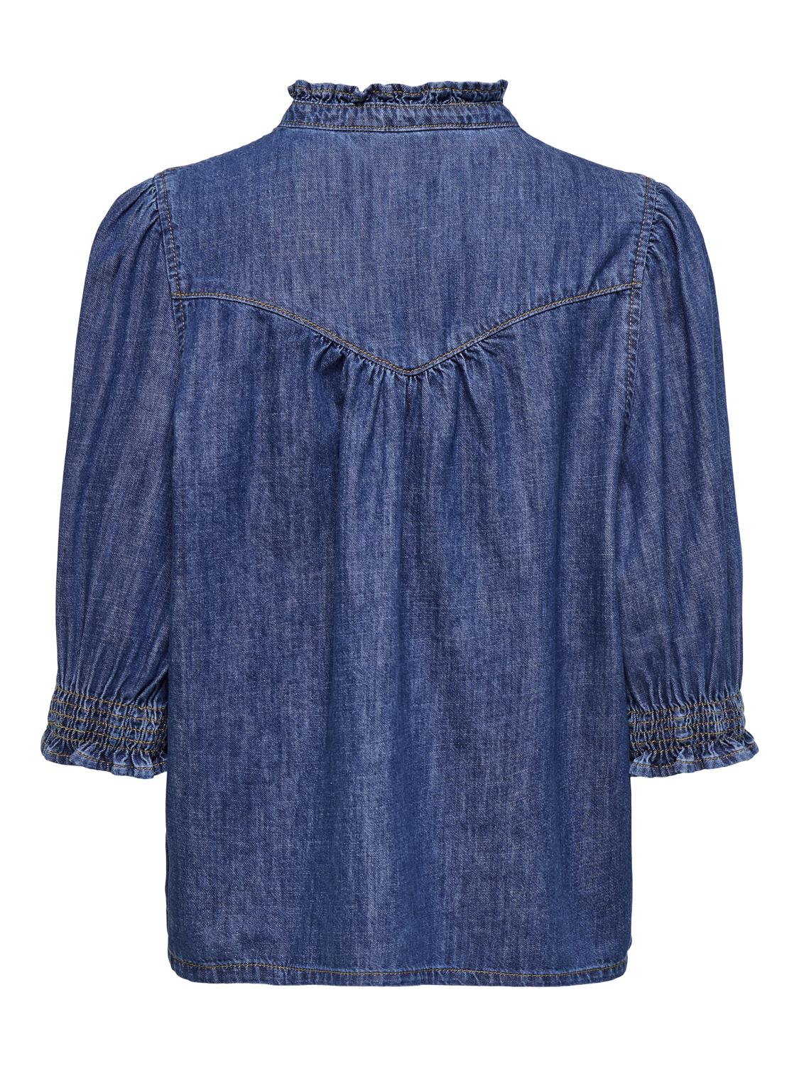 Onlraya 3/4 Shirt Dnm Akm Noos Mørkeblå