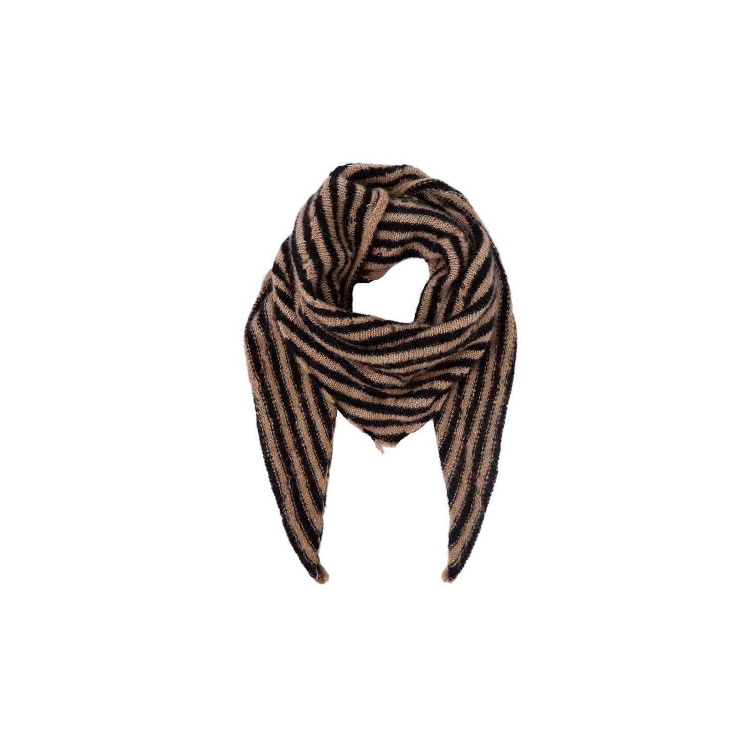 BCDELL MINI STRIPE SCARF Svart