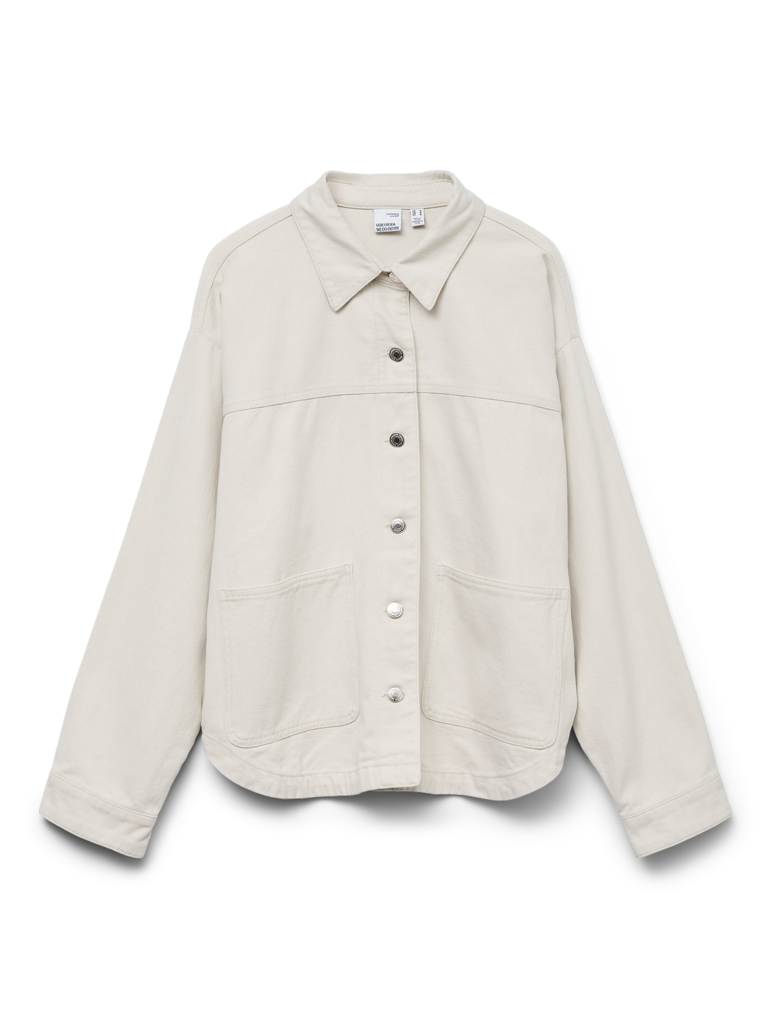 Vmjamie Ls Denim Shacket Mix Ga Noos Offwhite