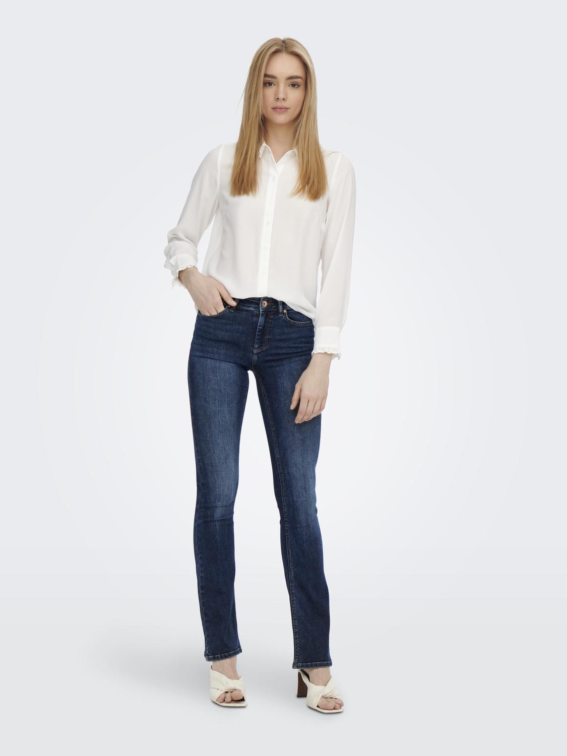 Onlblush Mid Flared Dnm Tai021 Noos Blå