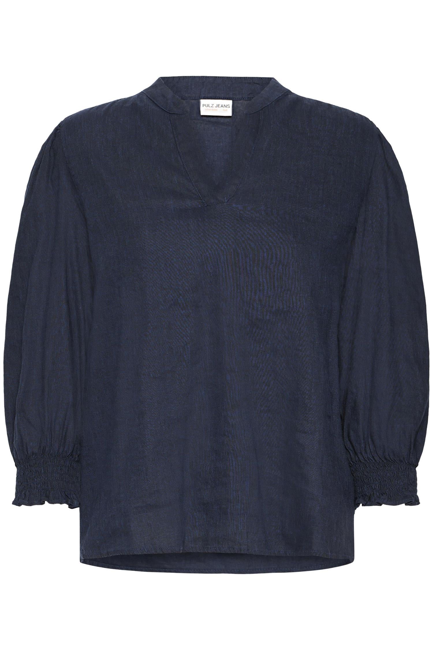 Pzluca 3/4 Sl. Blouse Blå
