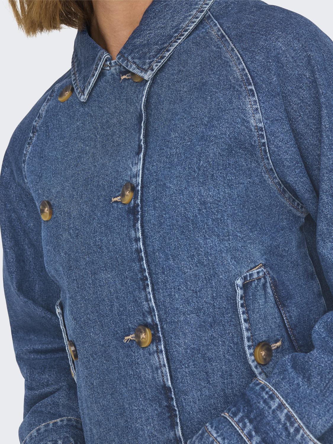 Onlapril Short Dnm Trench Akm Blå