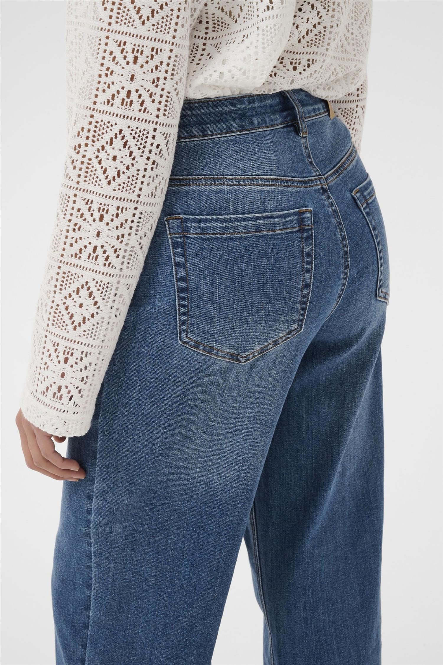 Kabrook Cropped Hw Jeans Blå