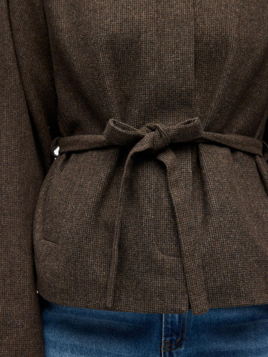 Objdarla Lo Short Jacket 142 Mørkebrun