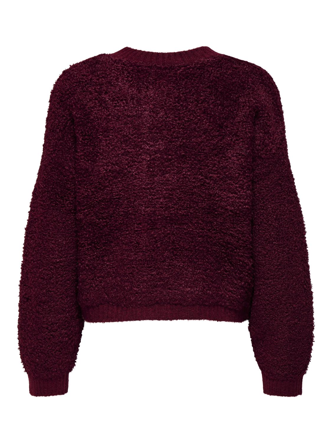 Jdyeira Life L/s Oneck Cardigan Knt Noos Mørkelilla
