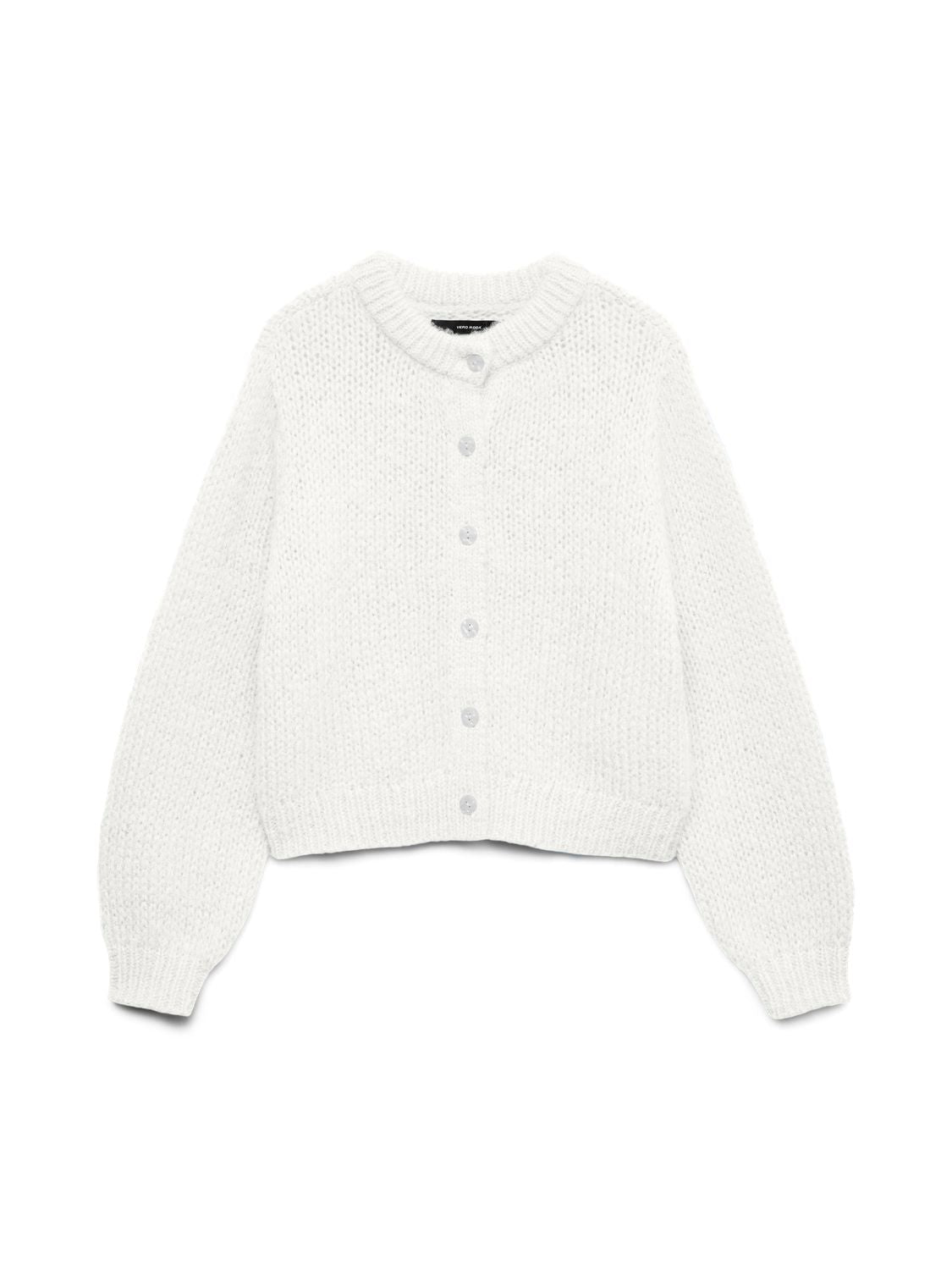 Vmwilo Ls O-Neck Cardigan Exp Hvit