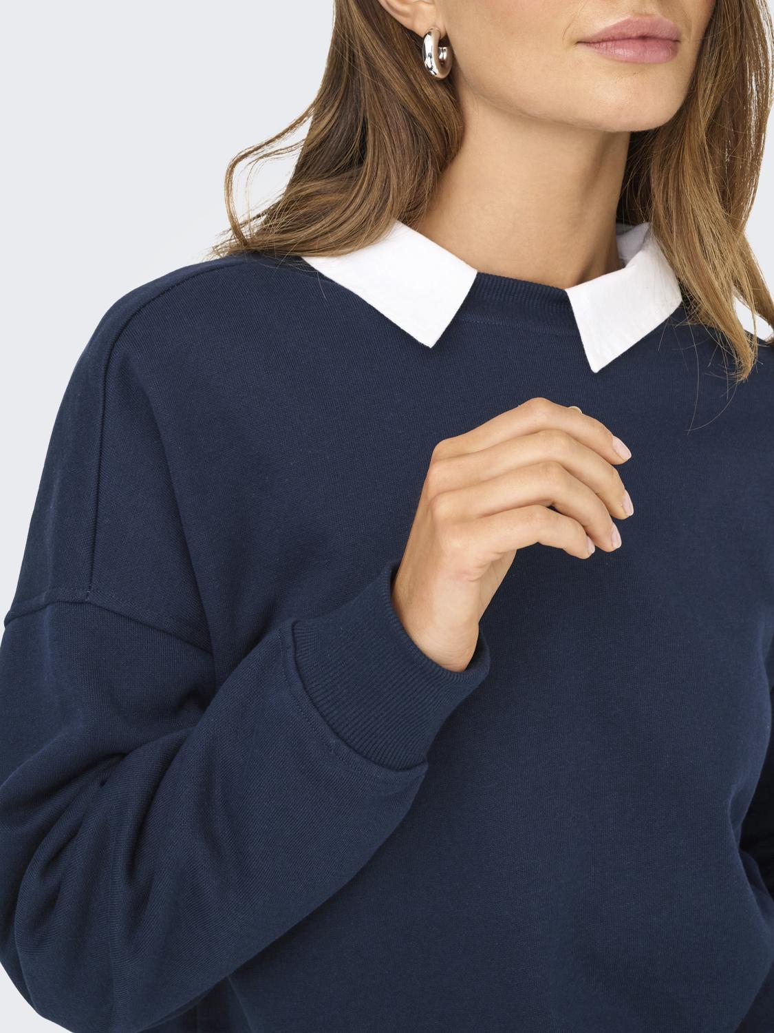 Onldaze L/s Crew Neck Swt Noos Mørkeblå