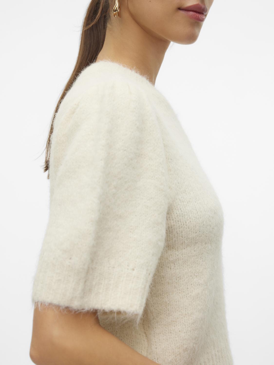 VMNOVAH SS O-NECK PUFF PULLOVER GA NOOS Lysegrå