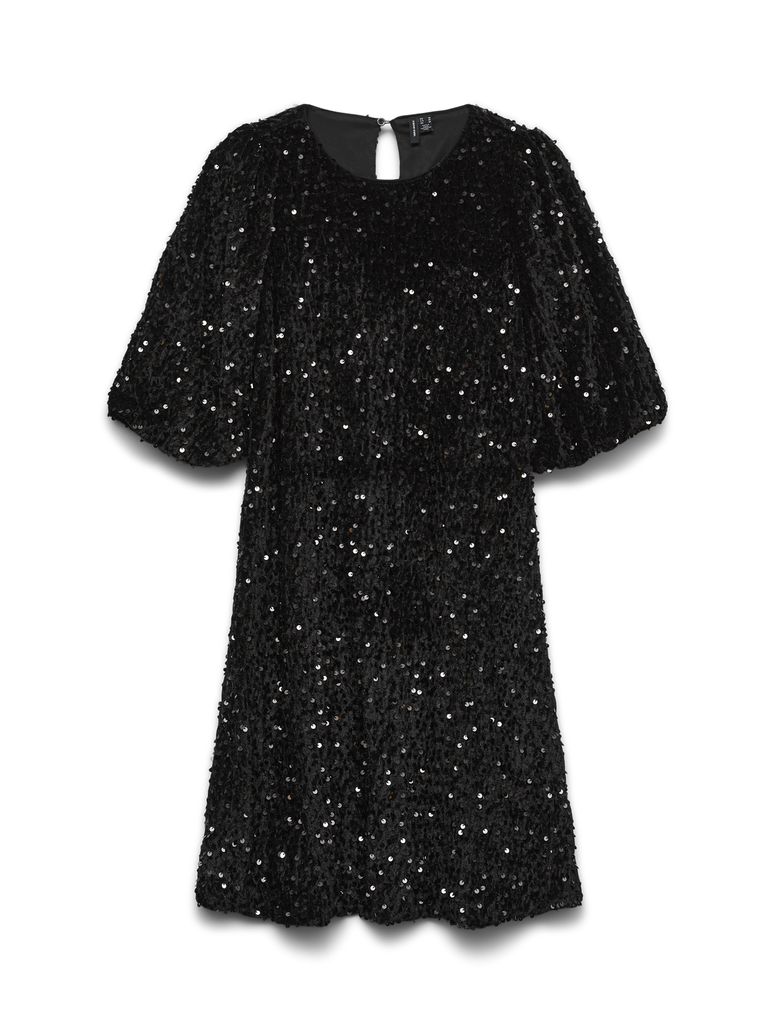 Vmbella 2/4 O-Neck Abk Sq Dress Jrs Svart