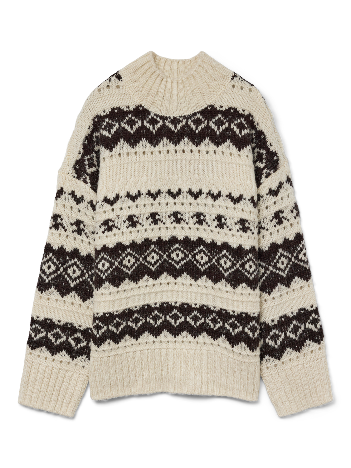 VMAMPLE LS HIGH NECK PULLOVER BOO Lysegrå