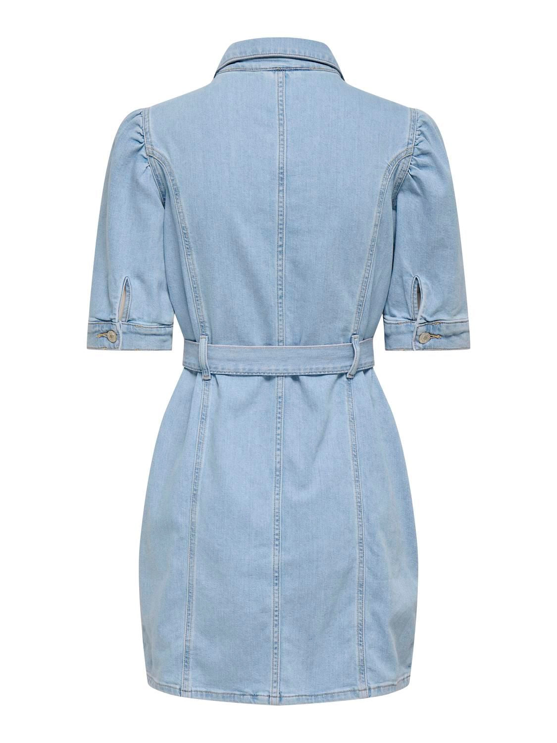 Onlvibbe Ss Belt Dnm Dress Akm Blå