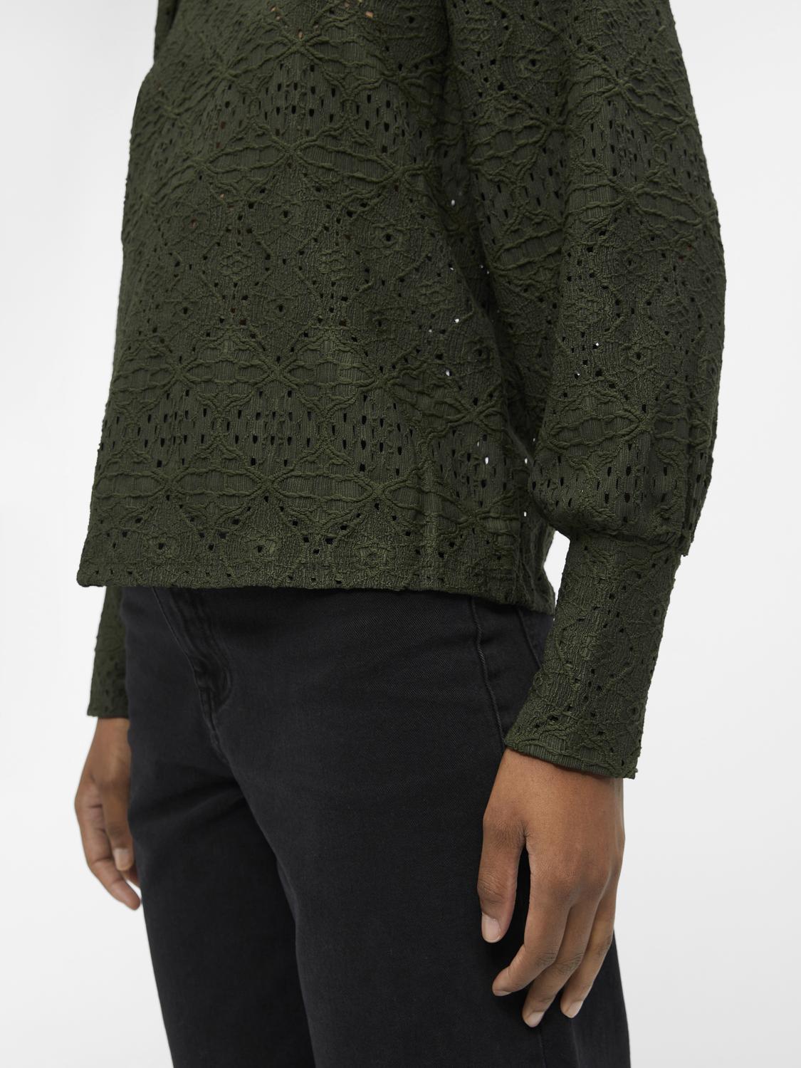 Objfeodora L/s Top Noos Mørkegrønn