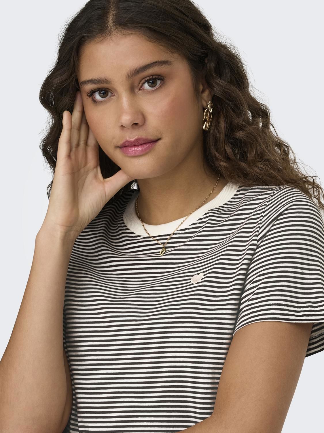 Jdypisa Life S/s Print Top Jrs Noos Svart