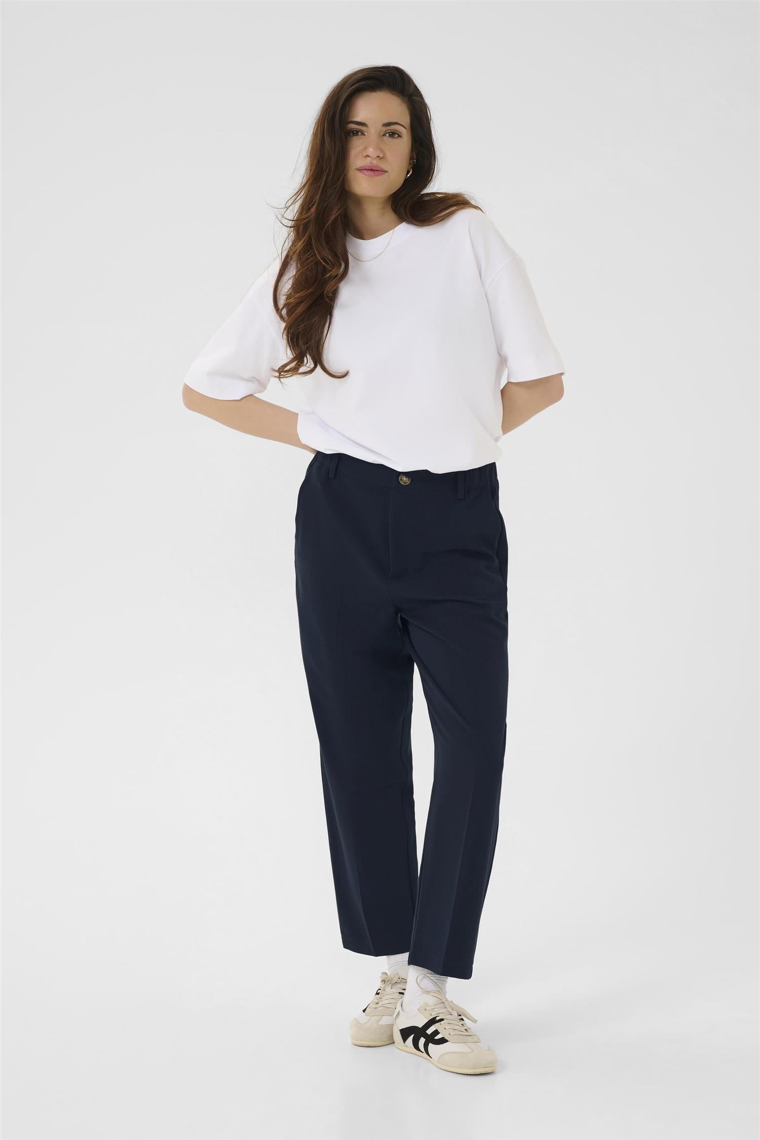 Kaheather Cropped Pants Blå