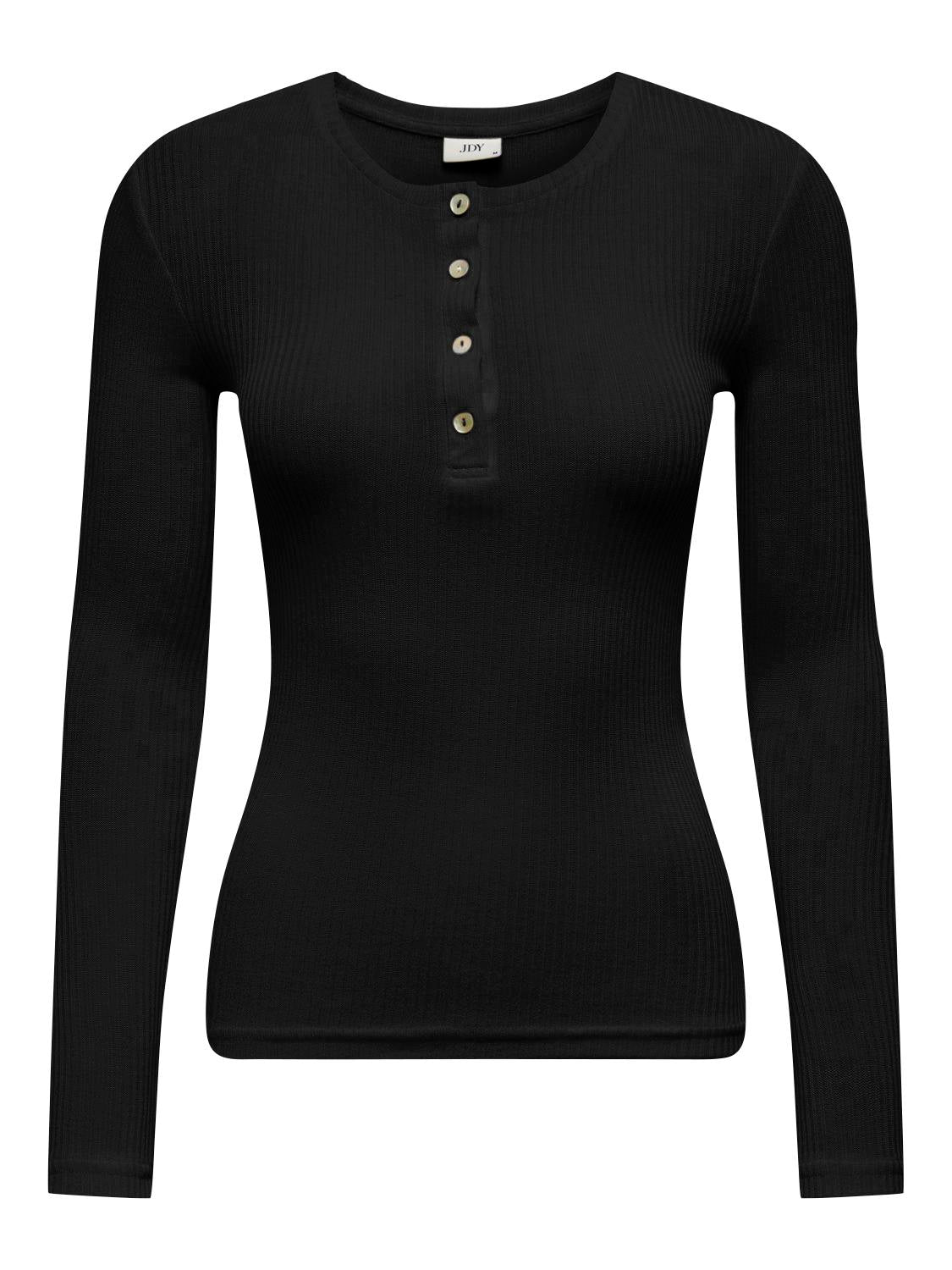 JDYSUMA RIB L/S WOOLBLEND PLCK TOP JRS Sort
