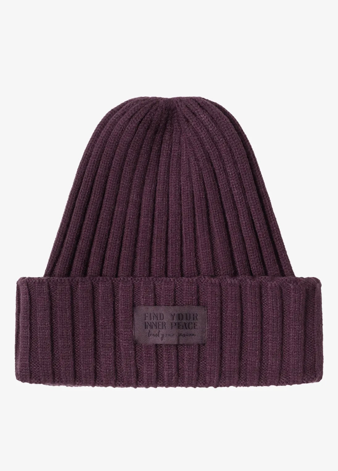 Solid knit cap Plomme