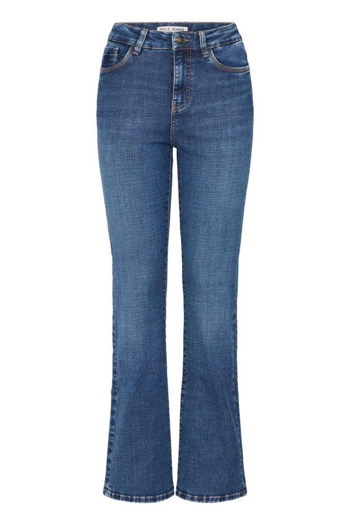 Pzbailiey Hw Jeans Bootcut Leg Medium Blue Denim