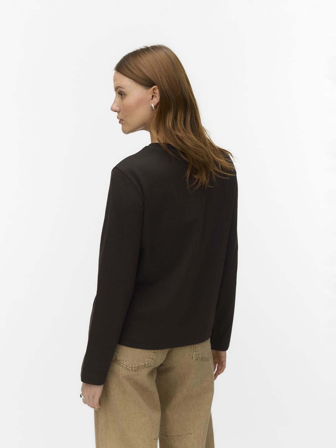 Awnaima Ls O-Neck Boxy Top Noos Brun